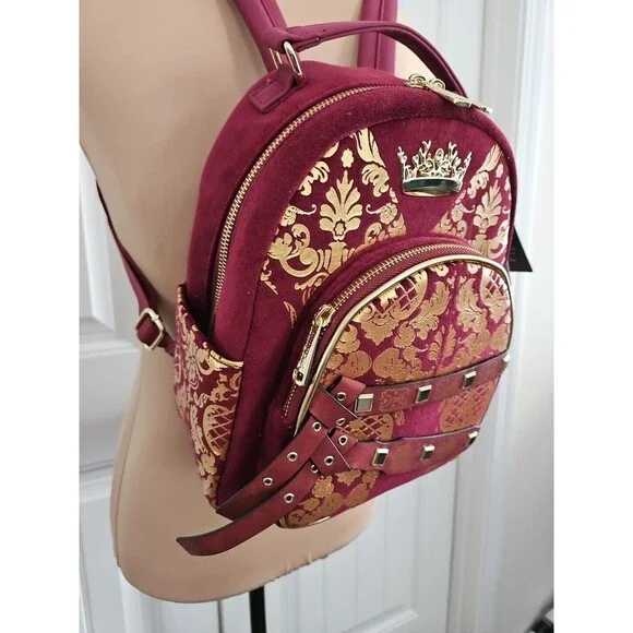Loungefly NWT Game of Thrones King Joffrey Cosplay  Mini Backpack Velour Crown - Picture 2 of 15